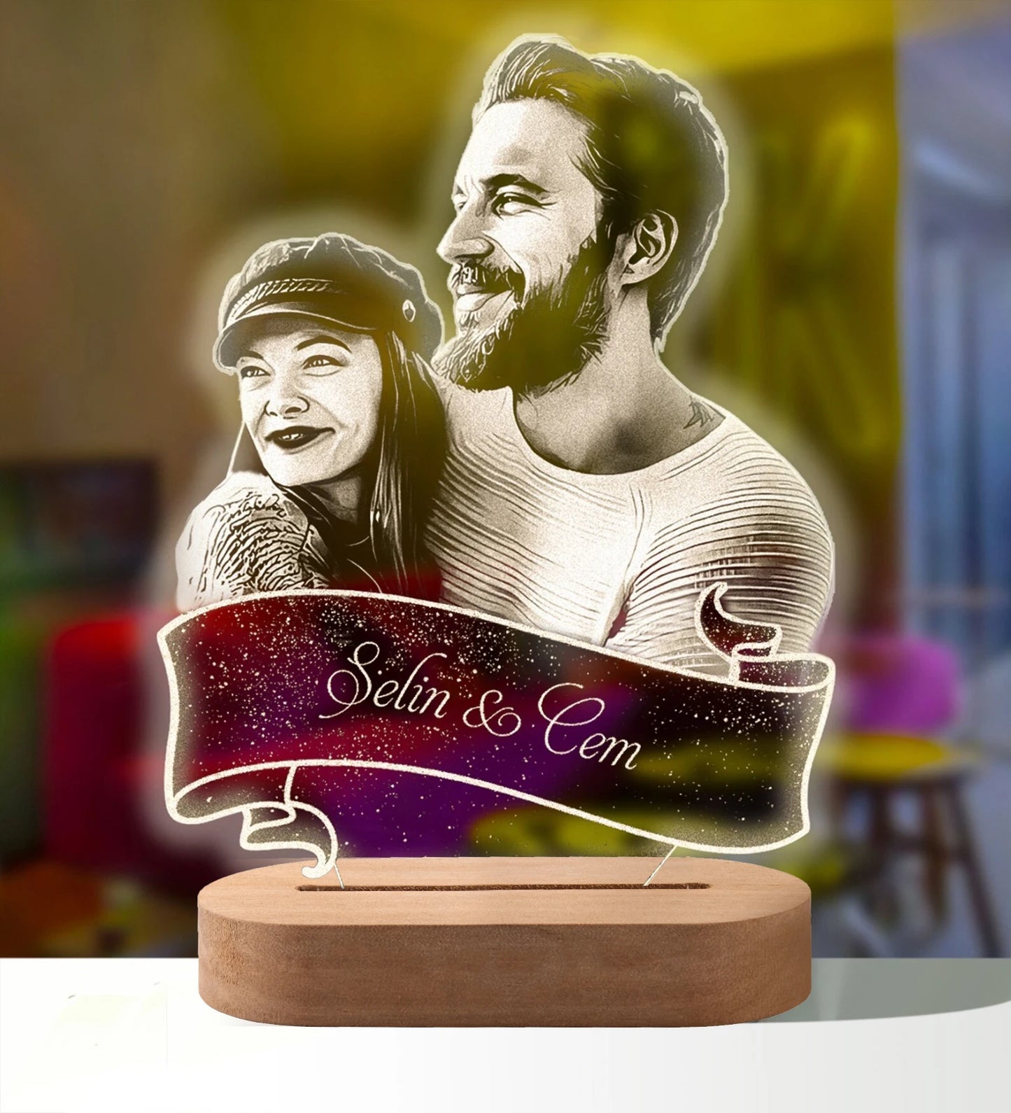 Lampe Personnalisable photo couple