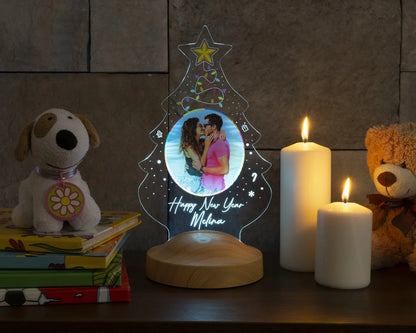 Lampe Personnalisable photo sapin